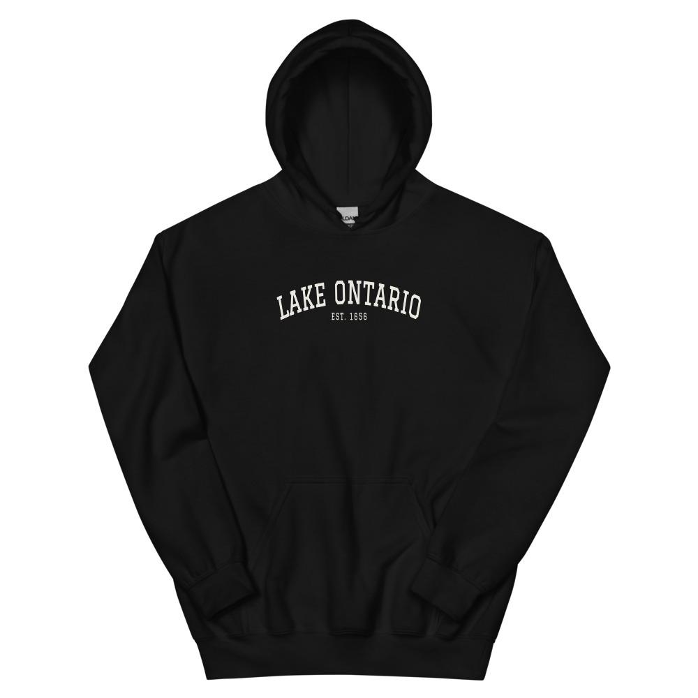hoodie in Black with the Ontarí'io wordmark